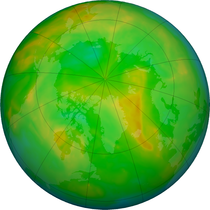 Arctic ozone map for 06 June 2011